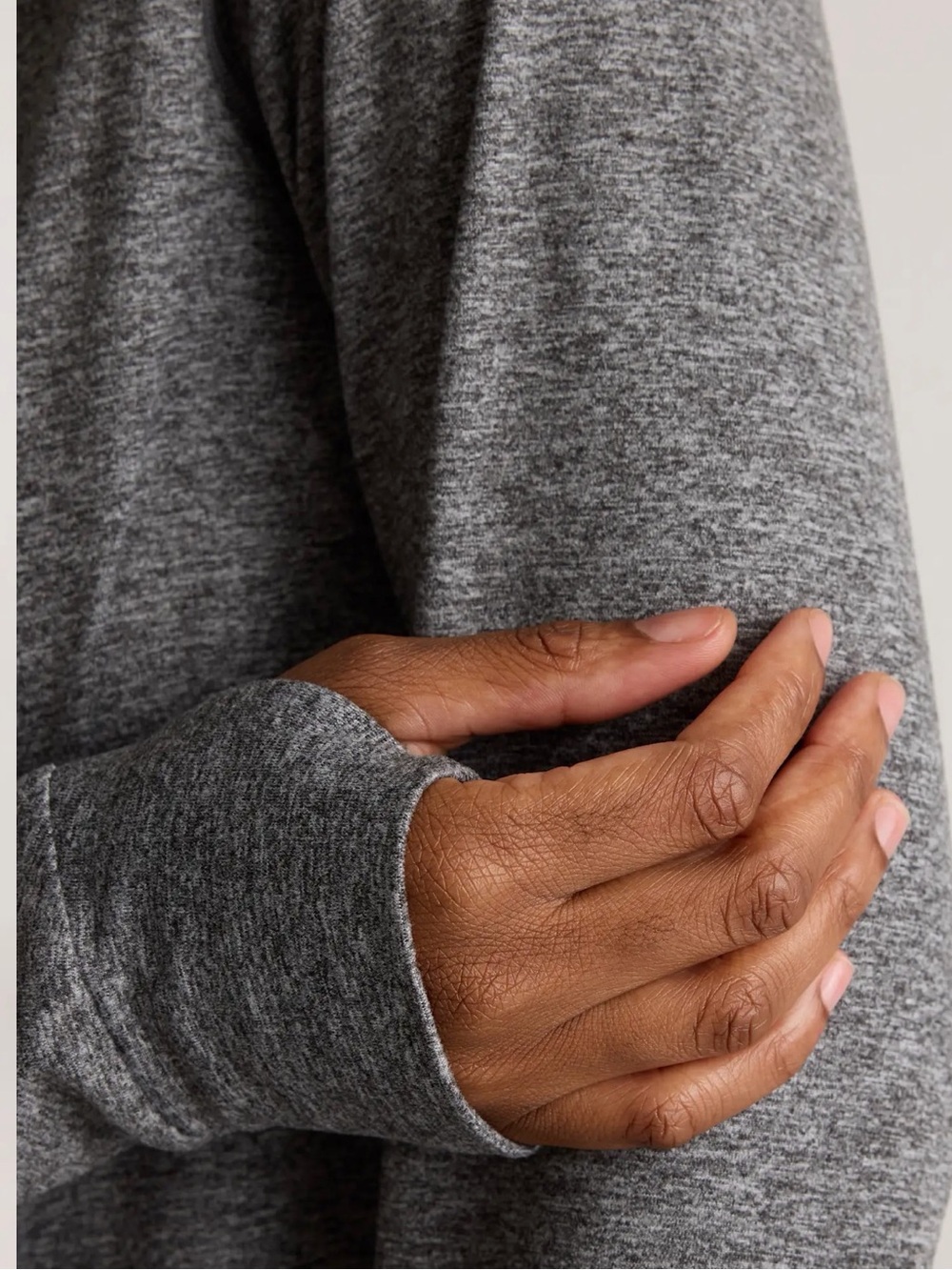 Quince Med Flowknit Pullover Hoodie Sweatshirt Athletic Heather Grey Ultra-Soft - Picture 2 of 15